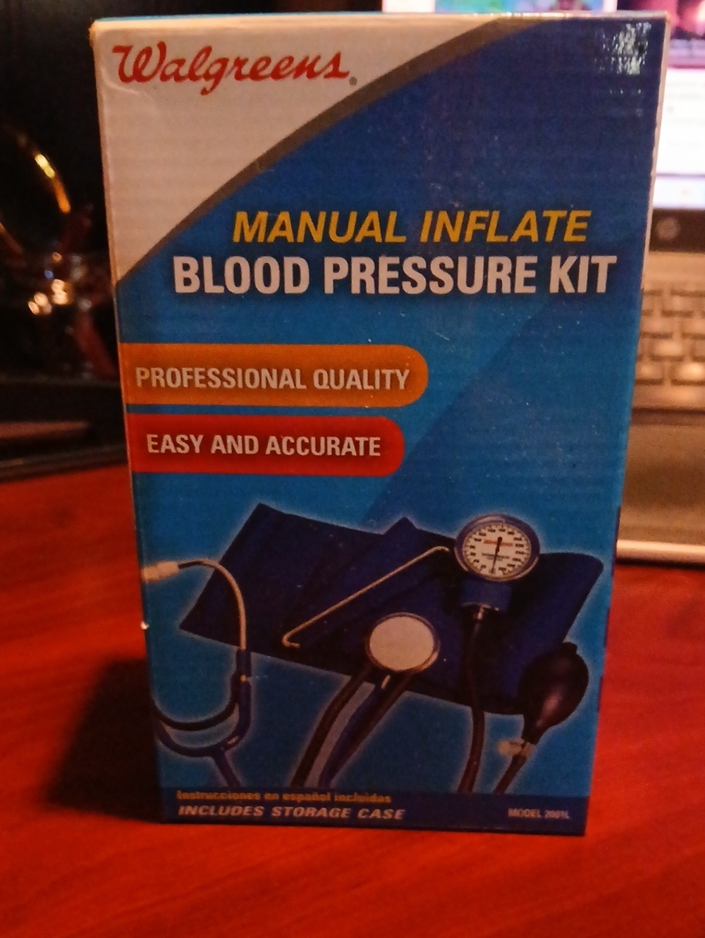 Walgreens Manual Inflate Blood Pressure Kit - Blue